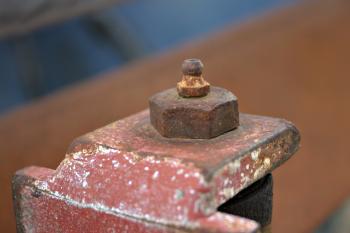 Rusted metal bolt