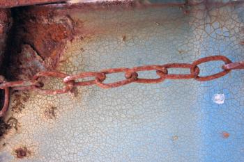 Rusted metal chain