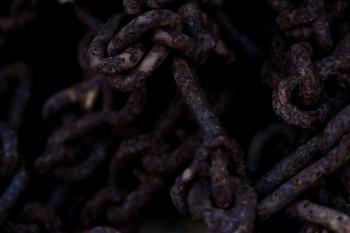 Rusted steel chain