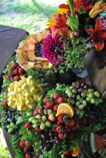 Country wedding fruit table display | WVEvents - Food Displays ...