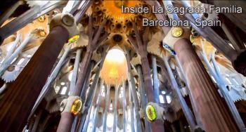 360° view Inside La Sagrada Família in Barcelona, Spain - YouTube