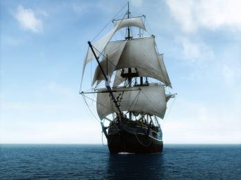 Download desktop wallpaper Sailing ship at sea