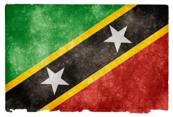 Saint Kitts and Nevis Grunge Flag