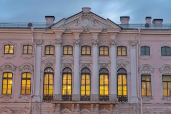 Photo 1981-30: Stroganov Palace at morning. St.Petersburg, Russia
