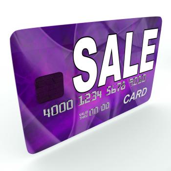 Sale On Credit Debit Card Shows Offer Bargain Promotion