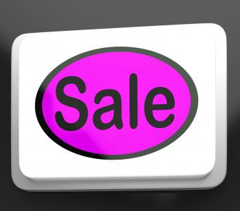 Sales Button Shows Promotions And Deals