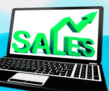Sales On Notebook Showing Marketing Profits