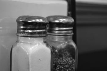 Salt and pepper for lunch meals
