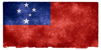 Samoa Grunge Flag