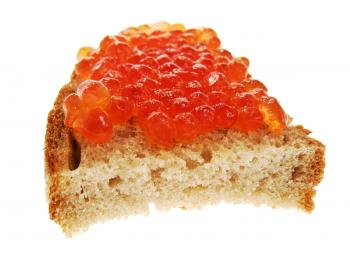 sandwich with fish roe