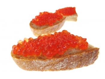 sandwich with fish roe