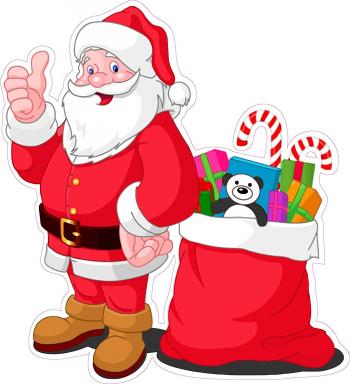 Santa Claus Version 2 Window and Wall Decor Decal - Nostalgia Decals