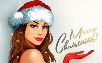 Christmas Santa Girl ❤ 4K HD Desktop Wallpaper for 4K Ultra HD TV ...