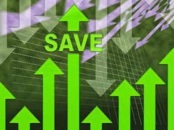 Save Graph Shows Finances Growth And Savings