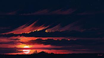 ArtStation - Sundown, Alena Aenami | Composition & Colours Art ...