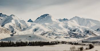 Scenic View of the Mountains During Winter