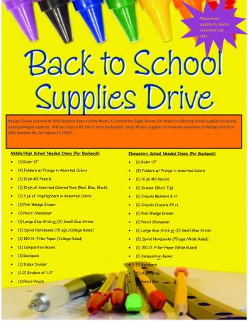 Back to School Supplies Drive | Culbertson Agency