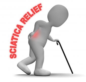 Sciatica Relief Means Spinal Pain Easing 3d Rendering