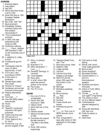 Science Tribute Crossword Puzzle Kelly's Hero