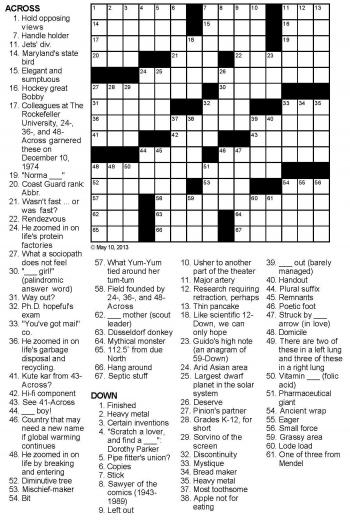 Science Tribute Crossword Puzzle Rockefeller University