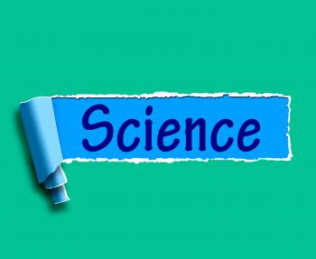 Science Word Shows Internet Learning About Sciences