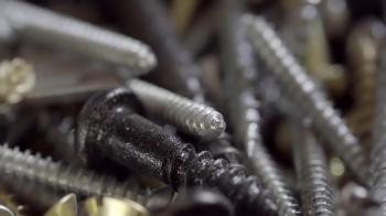Collection of screws background UHD stock footage. Assortment of ...