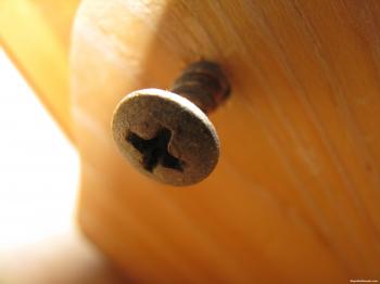 File:Screw in wood.jpg - Wikimedia Commons