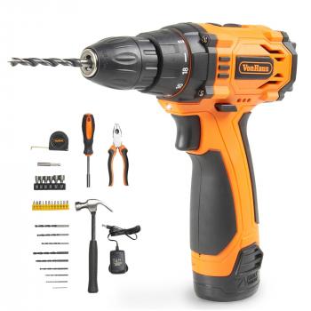 12V Cordless Drill Driver Electric Screwdriver Power Tool Bag 32 ...