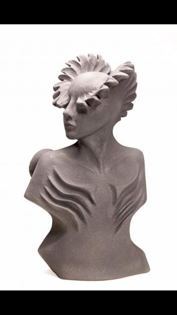 Saatchi Art: Grey Flying Eyes Sculpture by Petek Karabulut