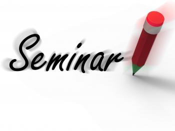 Seminar with Pencil Displays Written Appointment for a Business Confer