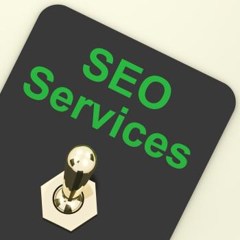 Seo Services Switch Representing Internet Optimization And Promotion