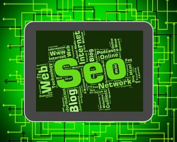 Seo Word Means Wordcloud Website And Optimization