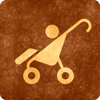 Sepia Grunge Sign - Baby Stroller