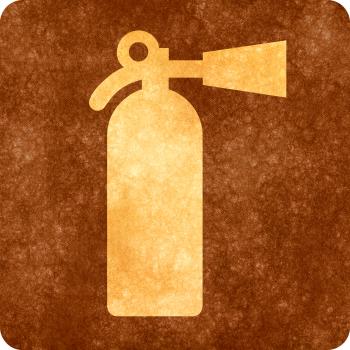 Sepia Grunge Sign - Fire Extinguisher