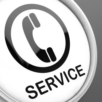 Service Button Means Call For Customer Help