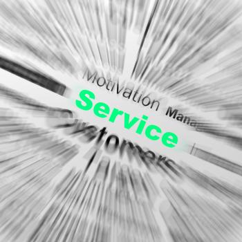 Service Sphere Definition Displays Assistance Or Customer Support