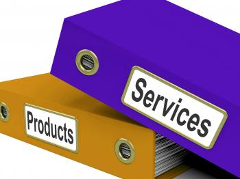 Services Products Folders Show Business Service And Merchandise
