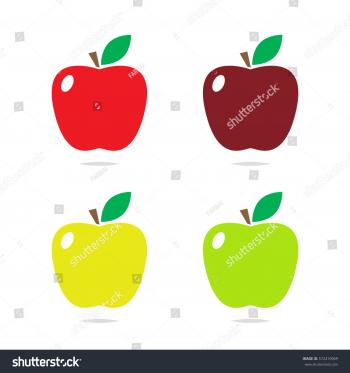 Set Apples Icon Vector Stock Vector (2018) 572410969 - Shutterstock