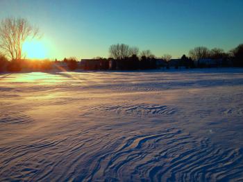 Setting Sun Over the Battlefield at Hoth