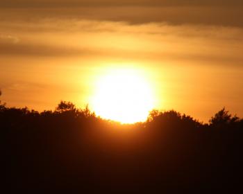 Setting sun on Lower Lake