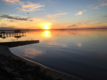 Gwynn's Island Cottage » The Setting Sun over Hills Bay from the ...