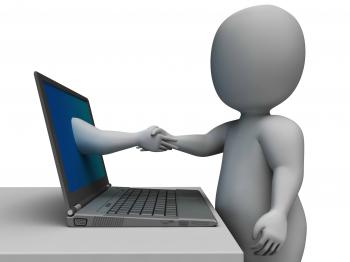 Shaking Hands Through Computer Shows Online Deal