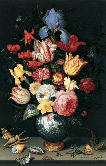 File:Balthasar van der Ast - Flower Still-Life with Shell and ...