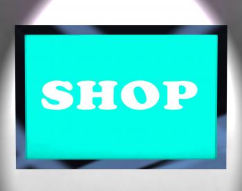 Shop Screen Shows Buying From Store Online