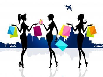 Shopping Shopper Shows Retail Sales And Adults