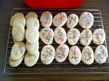Shortbread biscuits baked