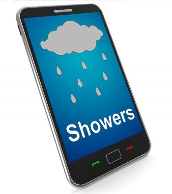Showers On Mobile Means Rain Rainy Weather