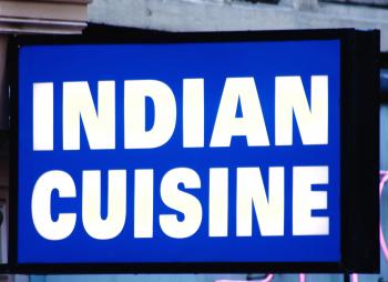 Sign For An Indian Restaurant