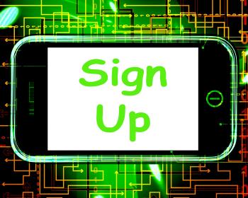 Sign Up On Phone Shows Join Membership Register
