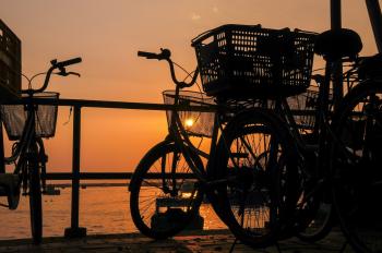Silhouette of Bicycle